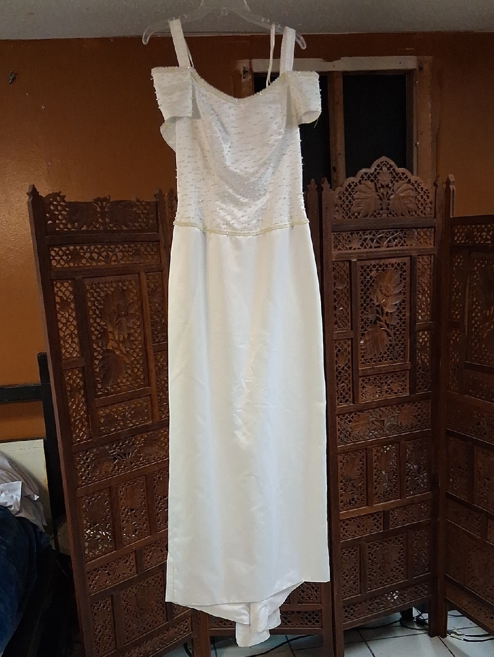 Mori Lee Ivory Off-Shoulder Wedding Dress-16